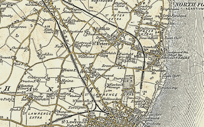 Old map of Northwood in 1898-1899