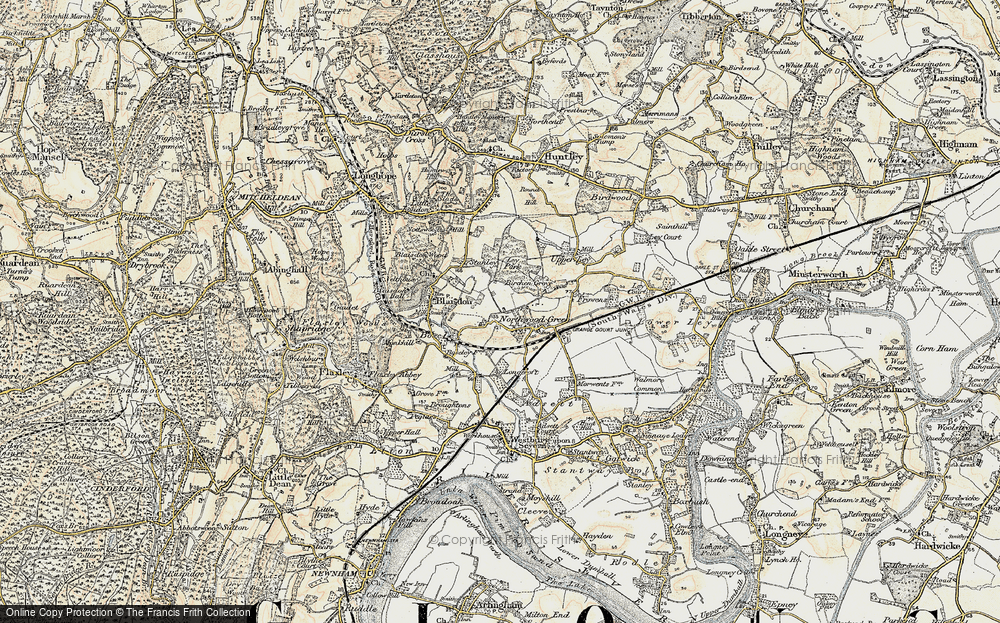 Old Map of Historic Map covering Ley Park in 1898-1900