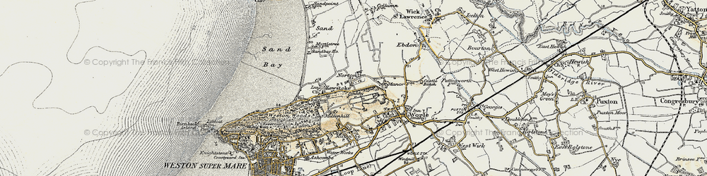 Old map of Norton in 1899-1900