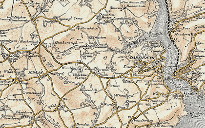 Old map of Bruckton in 1899