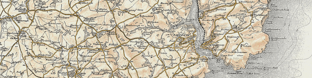 Old map of Bruckton in 1899