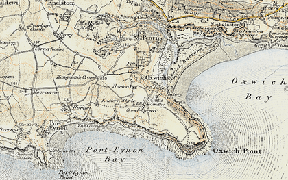 Old map of Slade in 1900-1901