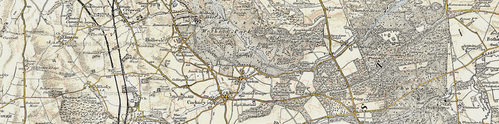Old map of Battarain Plantn in 1902-1903