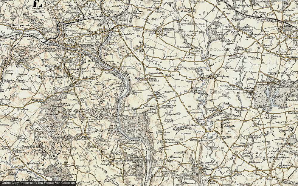 Old Map of Historic Map covering Astol in 1902