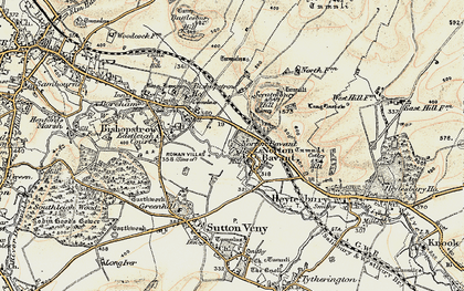 Old map of Bishopstrow Down in 1897-1899