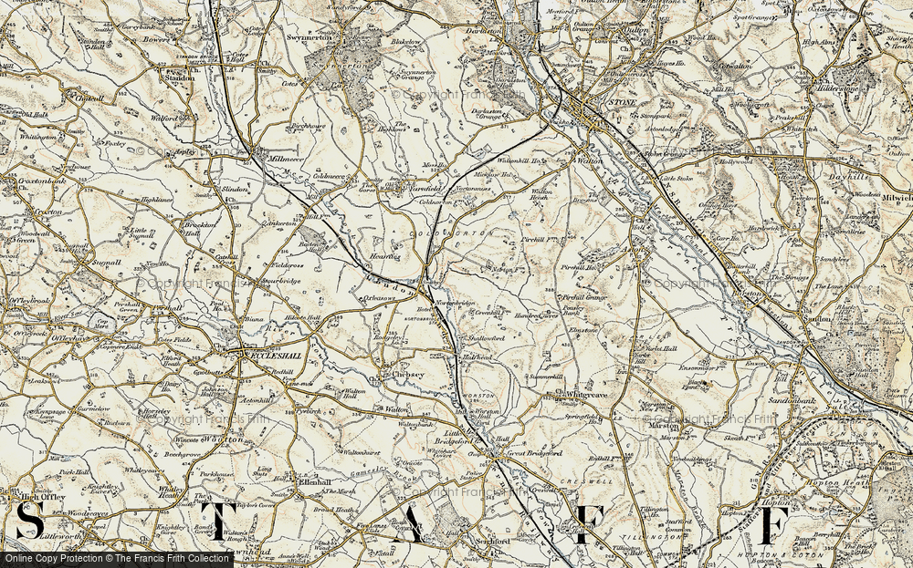 Old Map of Norton Bridge, 1902 in 1902