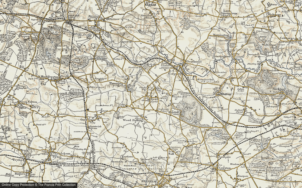 Old Map of Norton Corner, 1902 in 1902