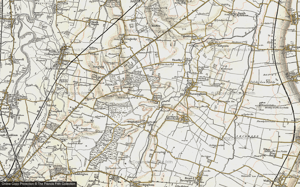 Old Map of Norton Disney, 1902-1903 in 1902-1903
