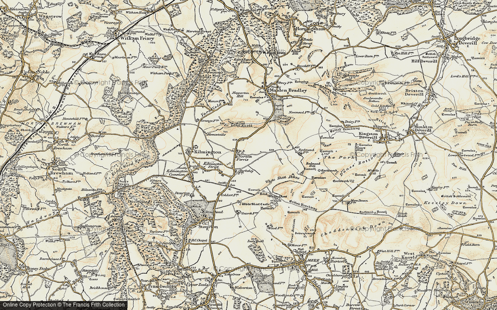 Old Map of Norton Ferris, 1897-1899 in 1897-1899