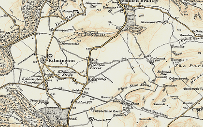 Old map of White Sheet Downs in 1897-1899
