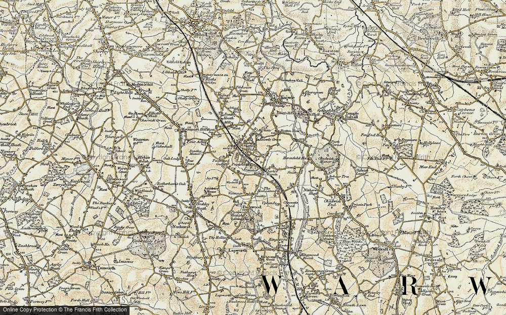 Old Map of Norton Green, 1901-1902 in 1901-1902