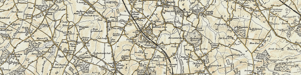 Old map of Norton Green in 1901-1902