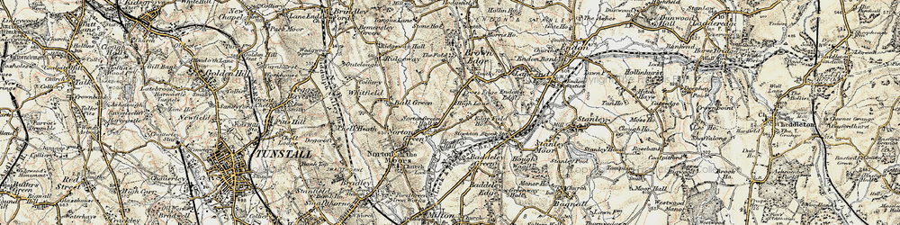 Old map of Norton Green in 1902