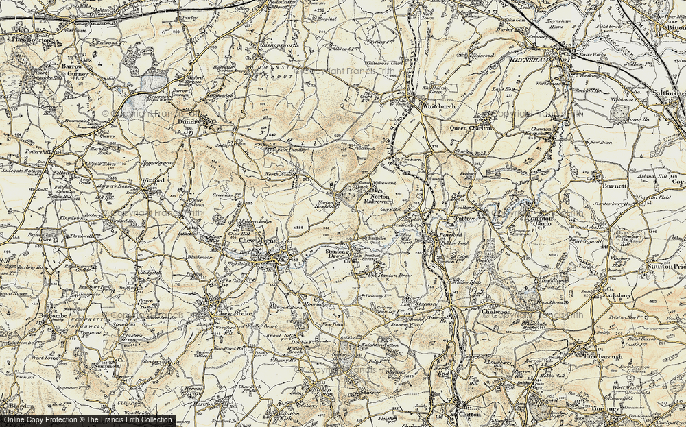 Old Map of Historic Map covering Blacklands in 1899