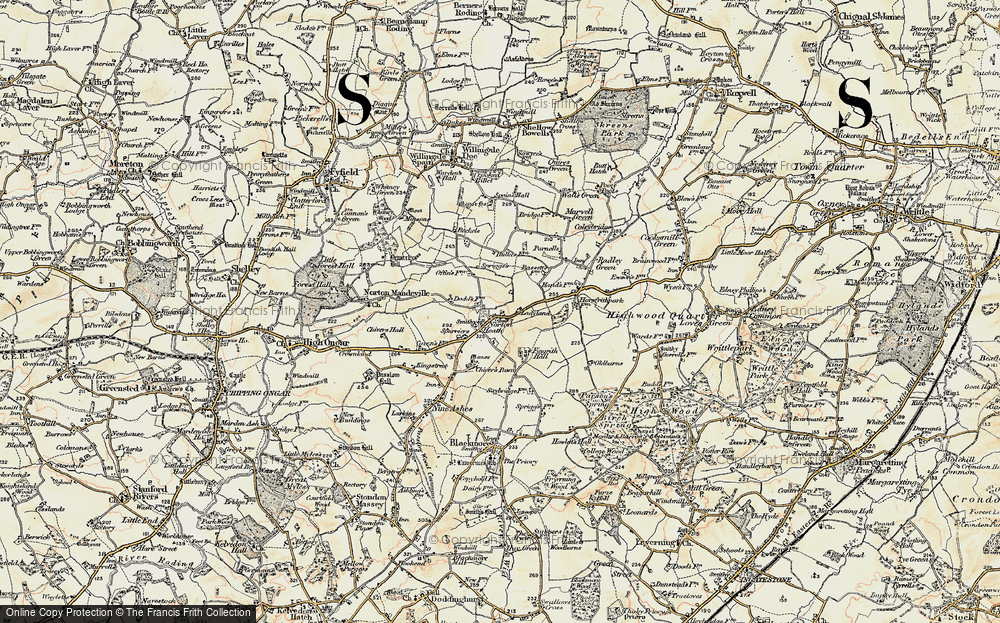 Old Map of Norton Heath, 1898 in 1898