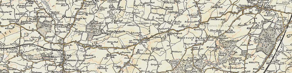 Old map of Norton Heath in 1898
