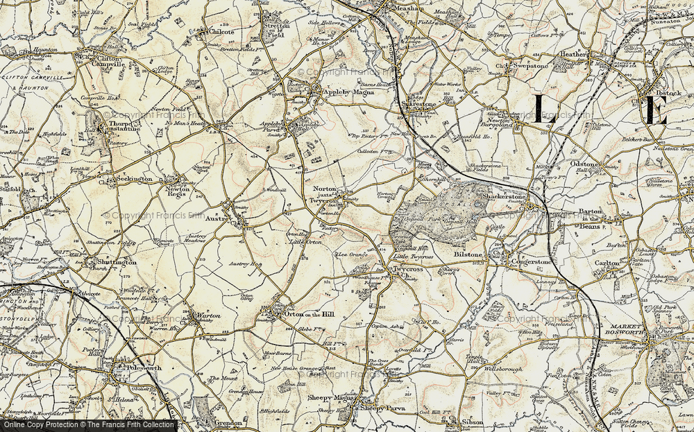 Old Map of Norton-Juxta-Twycross, 1902-1903 in 1902-1903