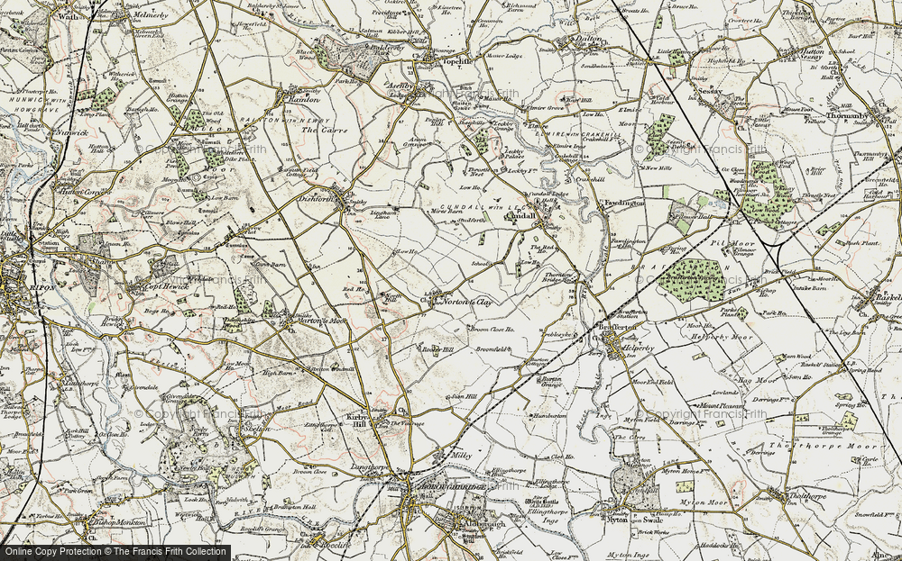 Old Map of Norton-le-Clay, 1903-1904 in 1903-1904