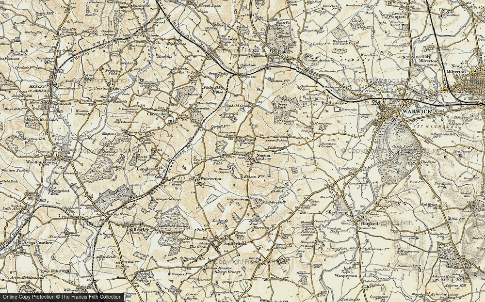 Old Map of Norton Lindsey, 1899-1902 in 1899-1902