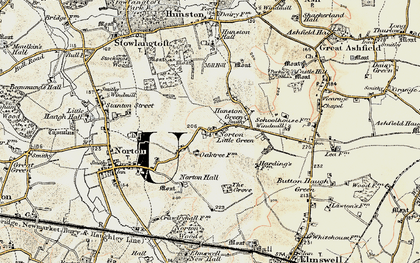 Old map of Norton Little Green in 1901