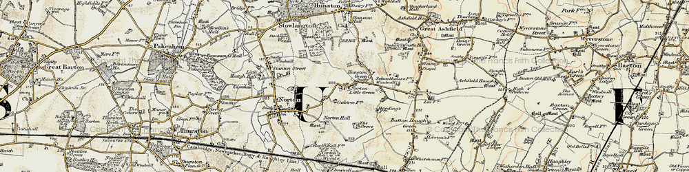 Old map of Norton Little Green in 1901