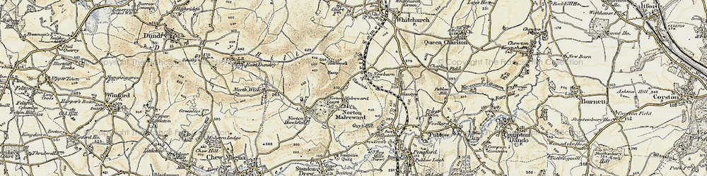 Old map of Norton Malreward in 1899