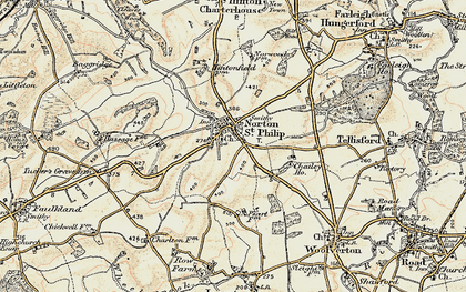 Old map of Norton St Philip in 1898-1899