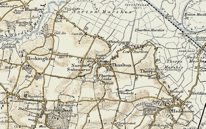 Old map of Norton Subcourse in 1901-1902