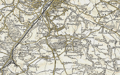 Old map of Norton Woodseats in 1902-1903
