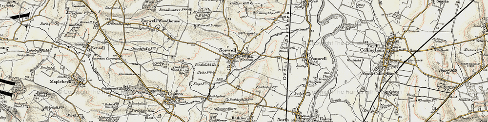 Old map of Norwell in 1902-1903