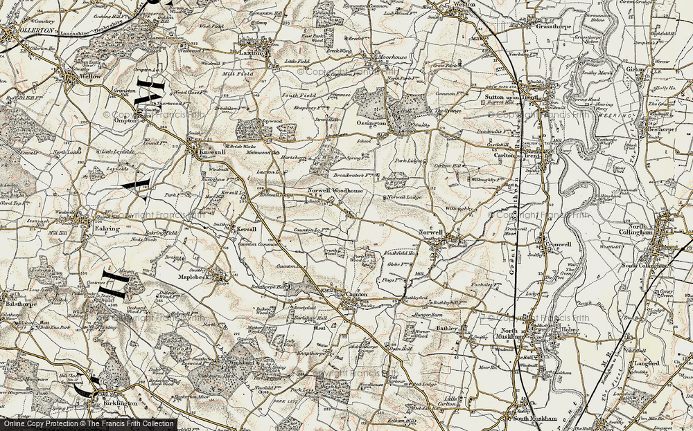 Old Map of Norwell Woodhouse, 1902-1903 in 1902-1903