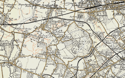 Old map of Norwood Green in 1897-1909