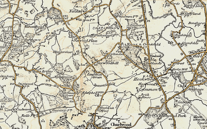 Old map of Wrays in 1898-1909