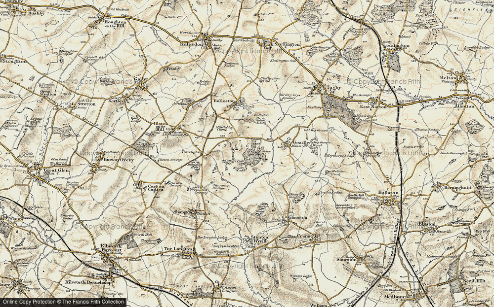 Old Map of Noseley, 1901-1903 in 1901-1903