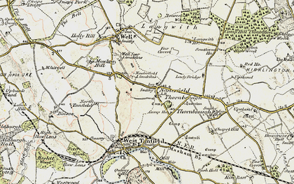 Old map of Langwith Ho in 1903-1904