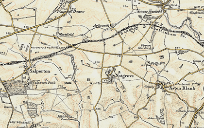 Old map of Notgrove in 1898-1899