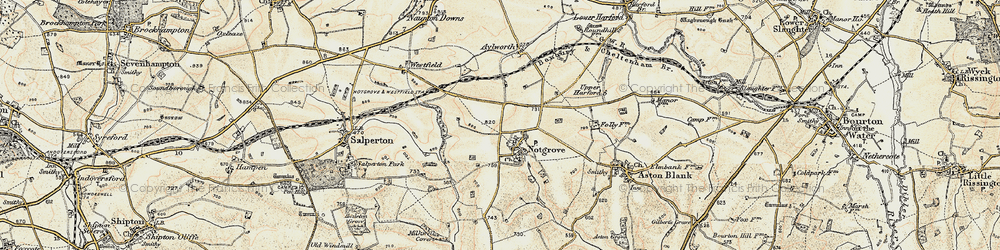 Old map of Notgrove in 1898-1899