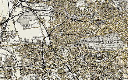 Old map of Notting Hill in 1897-1909