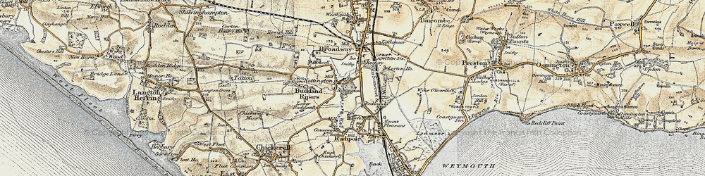 Old map of Nottington in 1899