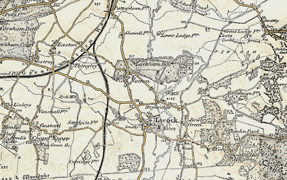 Old map of Notton in 1899