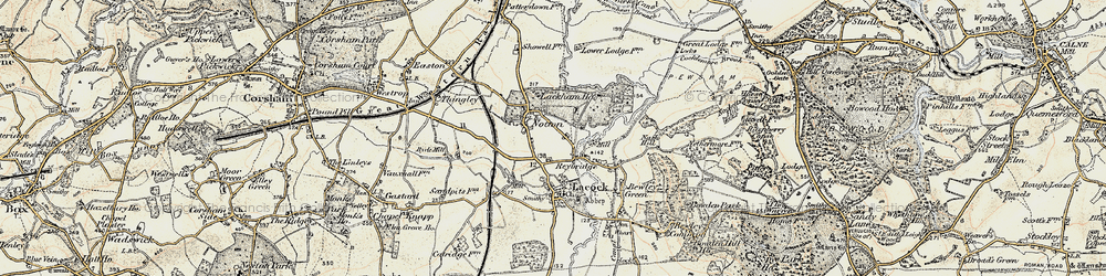 Old map of Notton in 1899