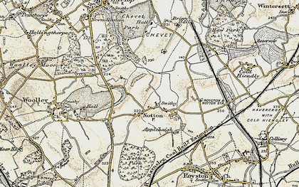 Old map of Notton in 1903