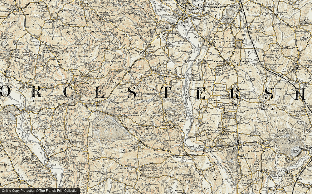 Old Map of Noutard's Green, 1901-1902 in 1901-1902