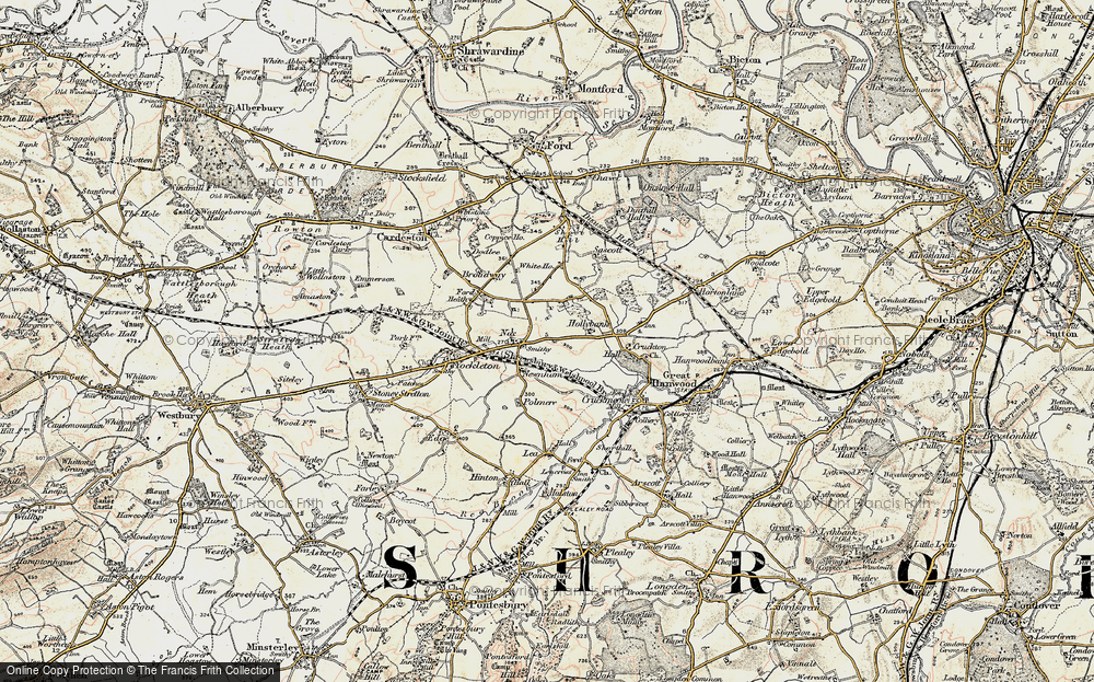 Old Map of Historic Map covering Beechfield Ho in 1902