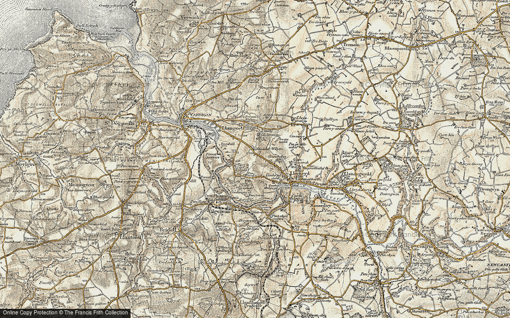 Old Map of Noyadd Wilym, 1901 in 1901