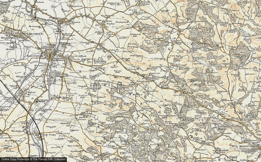 Old Map of Nuffield, 1897-1898 in 1897-1898
