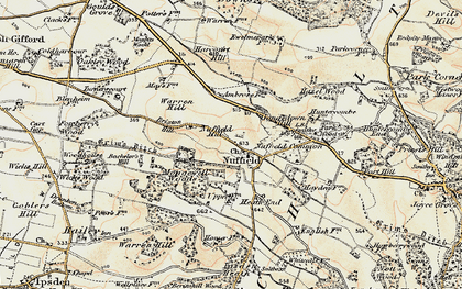 Old map of Brixton Hill in 1897-1898