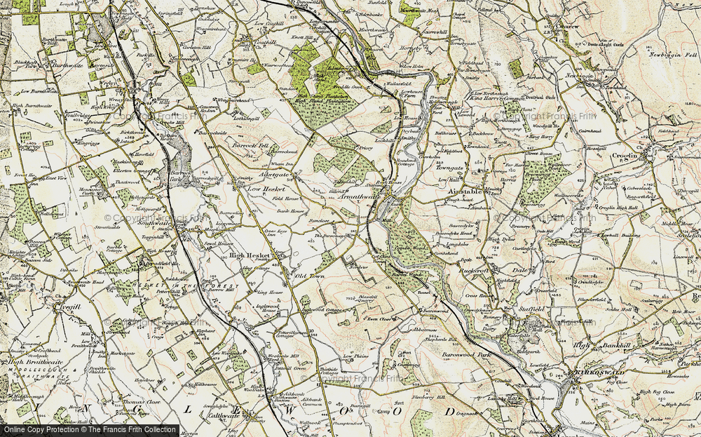 Old Map of Nunclose, 1901-1904 in 1901-1904