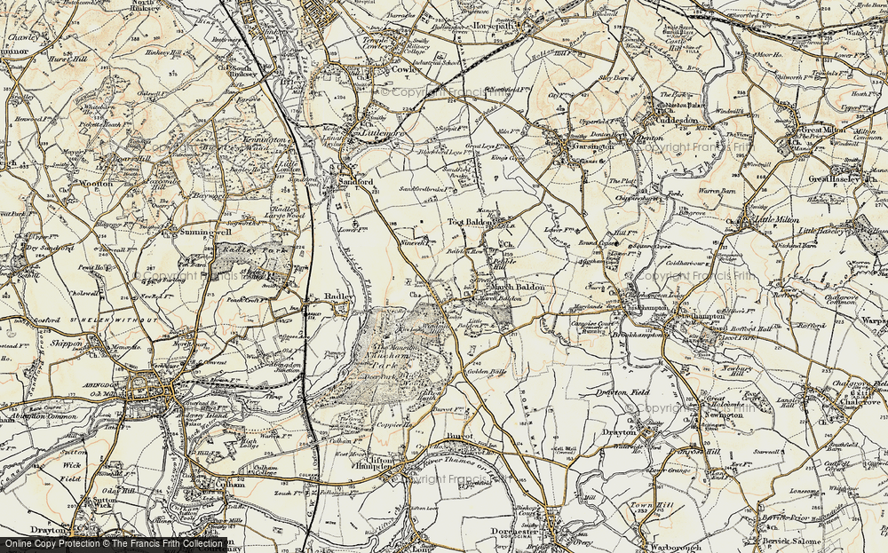 Old Map of Nuneham Courtenay, 1897-1899 in 1897-1899