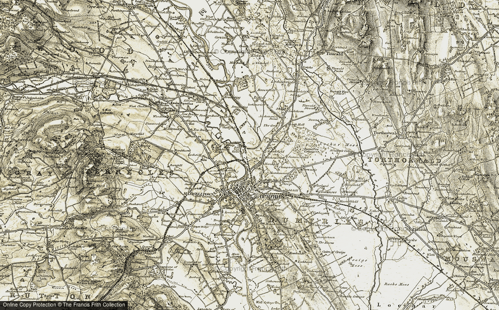 Old Map of Historic Map covering Bloomfield in 1901-1905